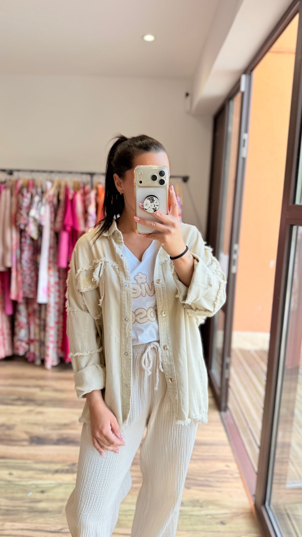 T-shirt la vie en rose beige Curvy