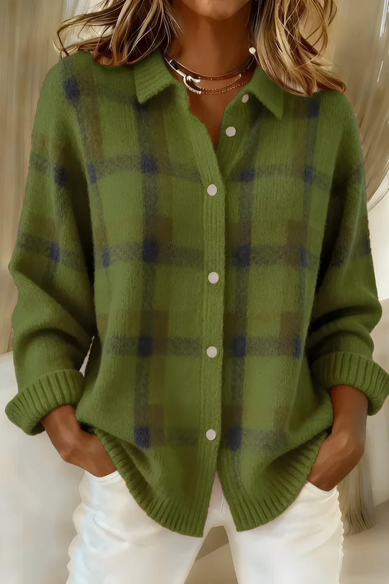 Candida | Cardigan à Carreaux
