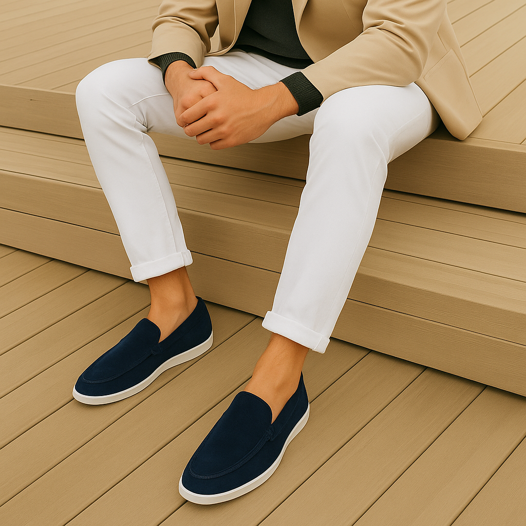 Lusso | Élégantes mocassins en daim