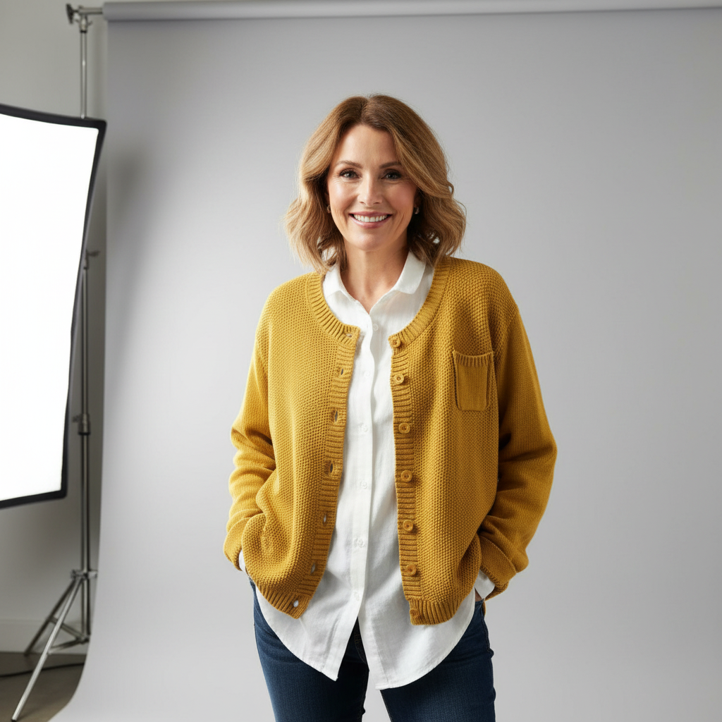 Lavinia | Cardigan Boutonné Détendu
