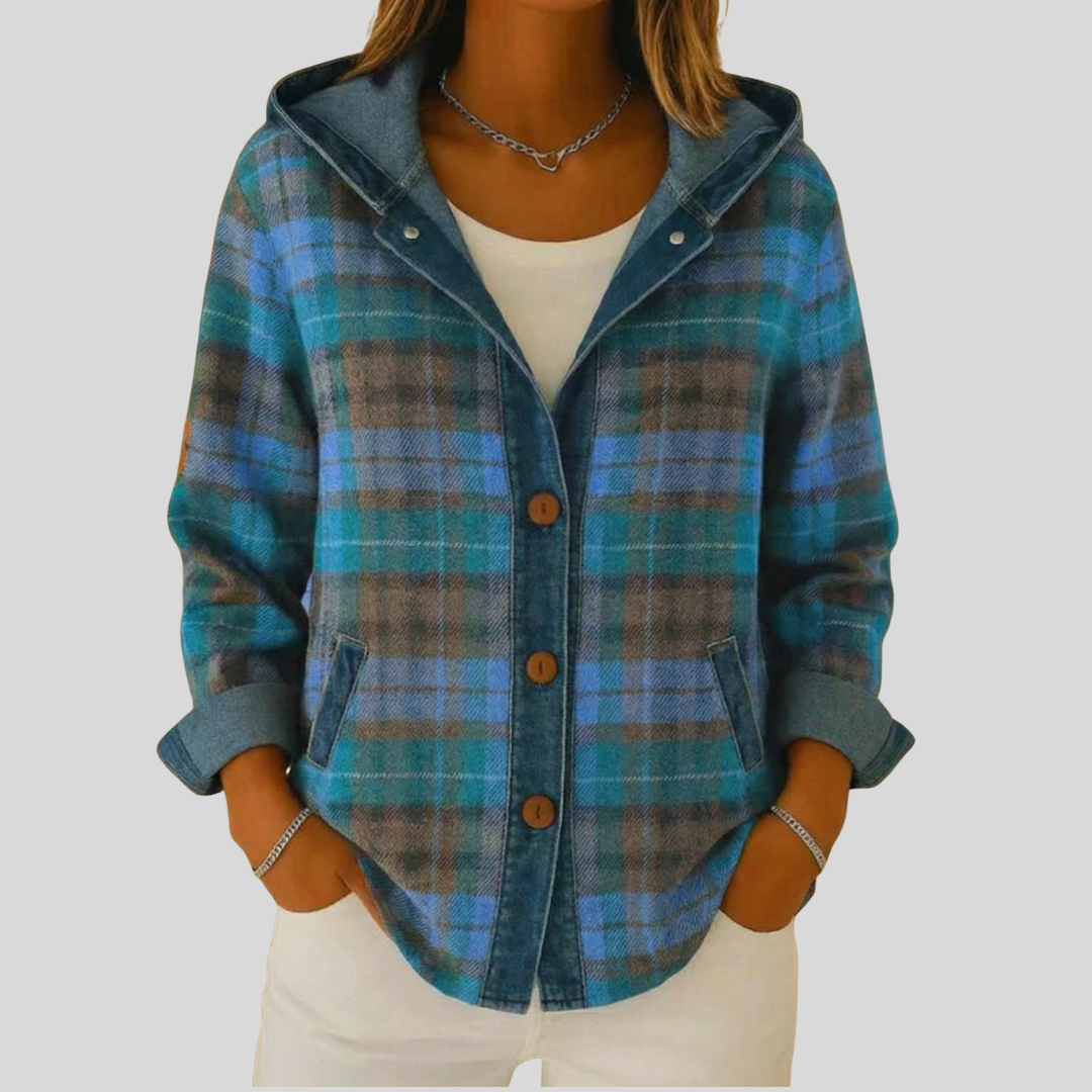 Lobke | Veste à Capuche à Carreaux