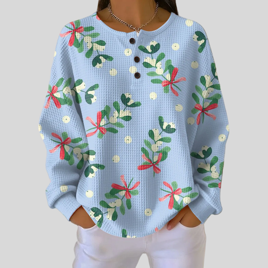 Jeltje | Sweatshirt de Noël avec Imprimé Floral