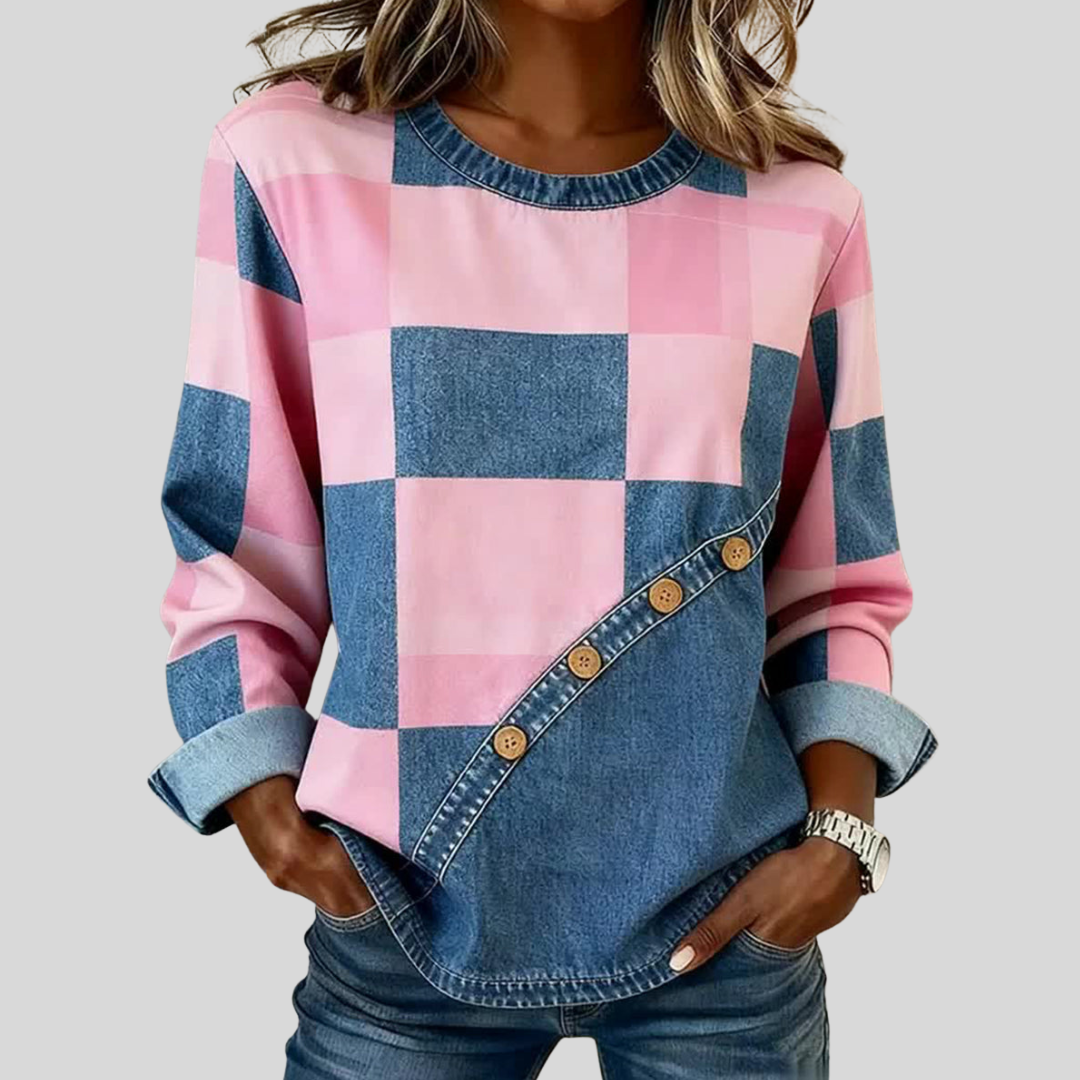 Harmke | Pull Patchwork Chaleureux
