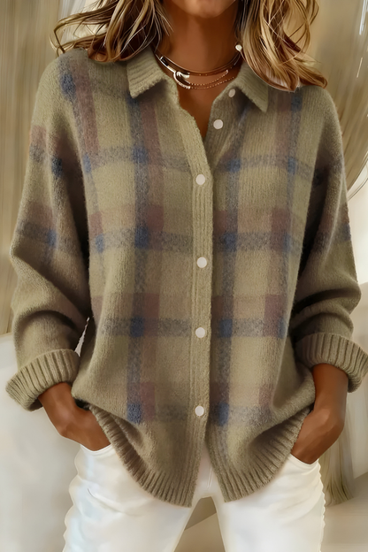 Fiammetta | Cardigan à Motifs Carreaux