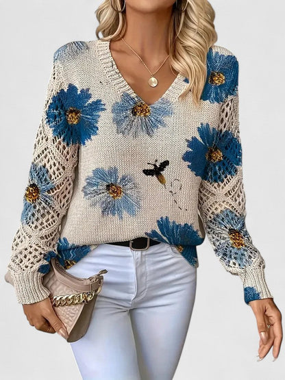 Camille | Pull en Dentelle Florale