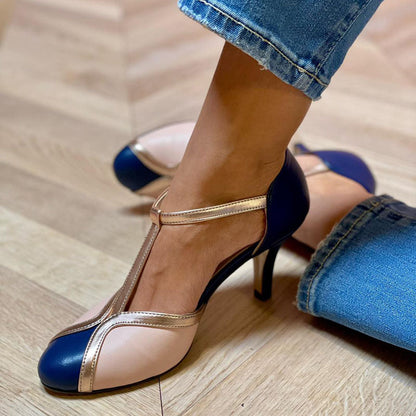 Océane™ | Escarpins Élégants Bleu Nuit