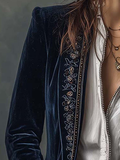 Gabrielle | Veste Longue Brodée