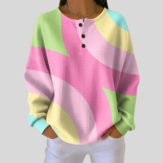 Gerlinde | Pull en Waffle Coloré