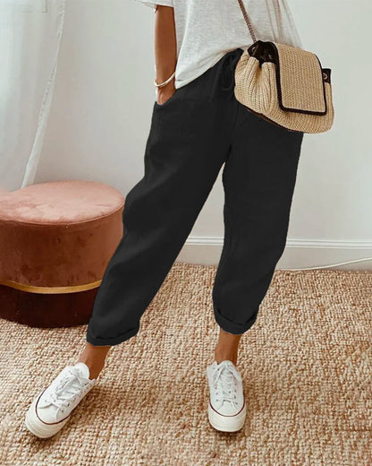 Pantalon Fluides Confortables et Élégantes
