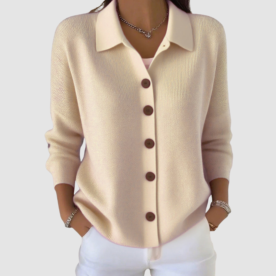 Millie | Cardigan à col boutonné