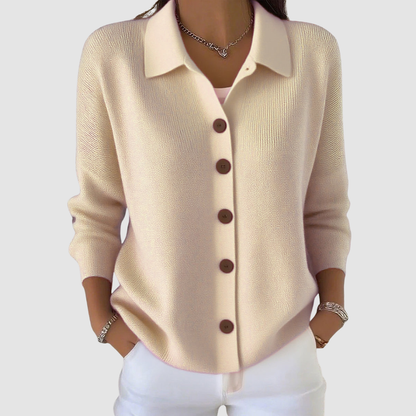 Amélie | Cardigan à Col Boutonné