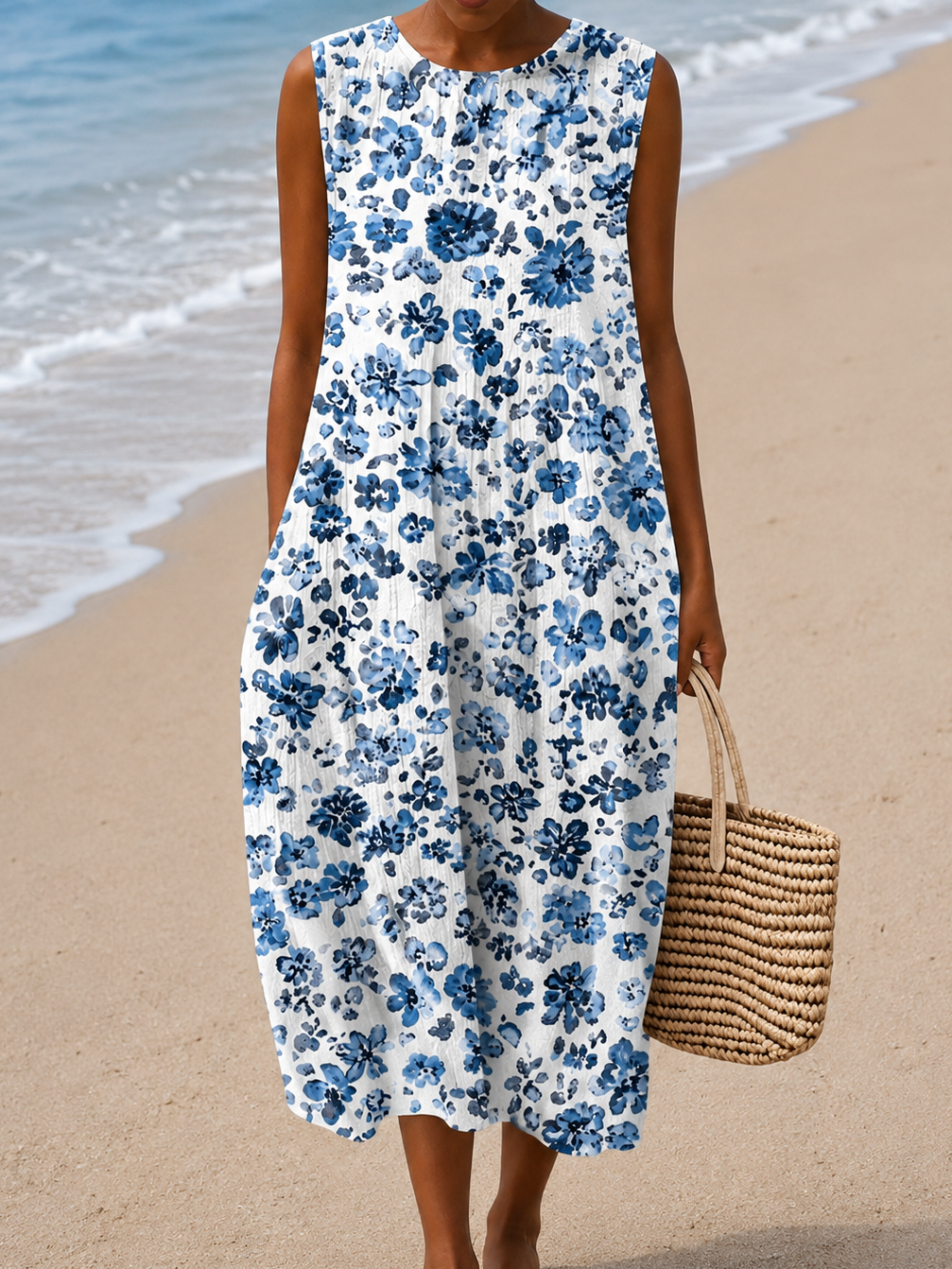 Patricia | Robe de Été Sans manches Floraison