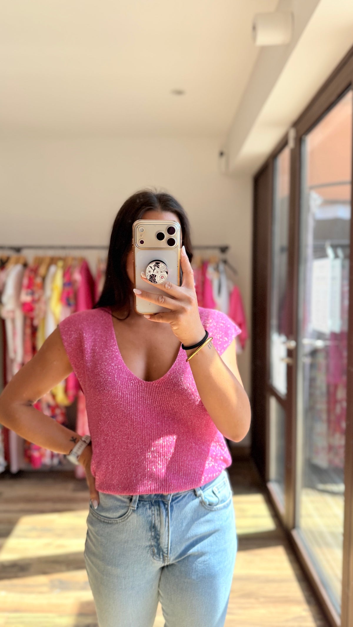 Top Milane fuchsia Curvy
