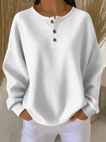 Miranda | Sweat Henley Gaufré