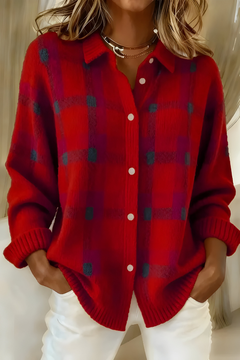 Candida | Cardigan à Carreaux