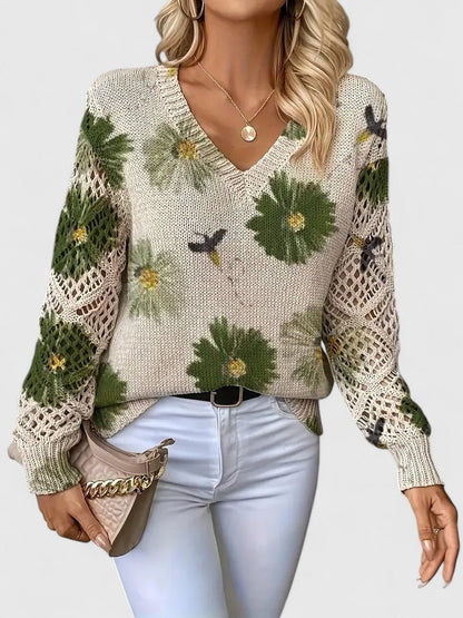 Camille | Pull en Dentelle Florale