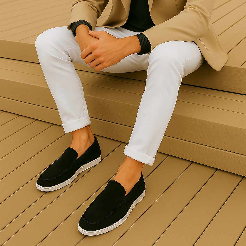 Lusso | Élégantes mocassins en daim