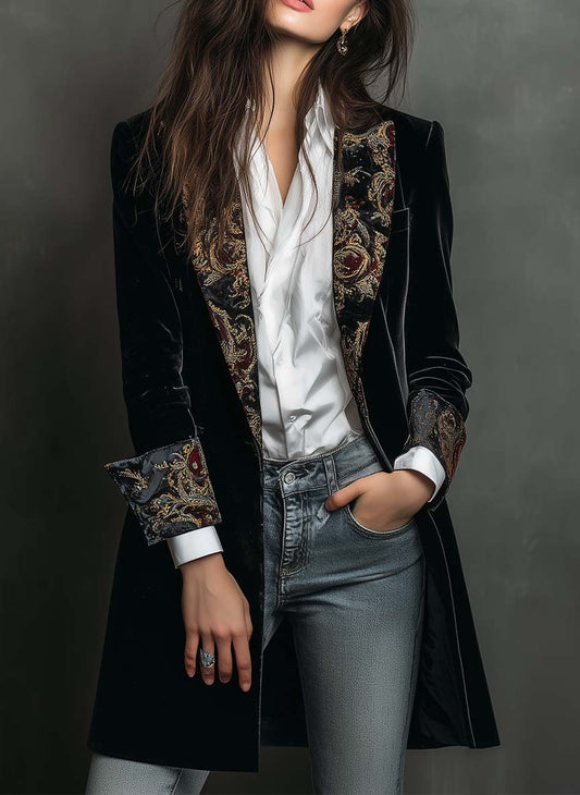 Élodie | Blazer Sur Mesure aux Détails Baroques