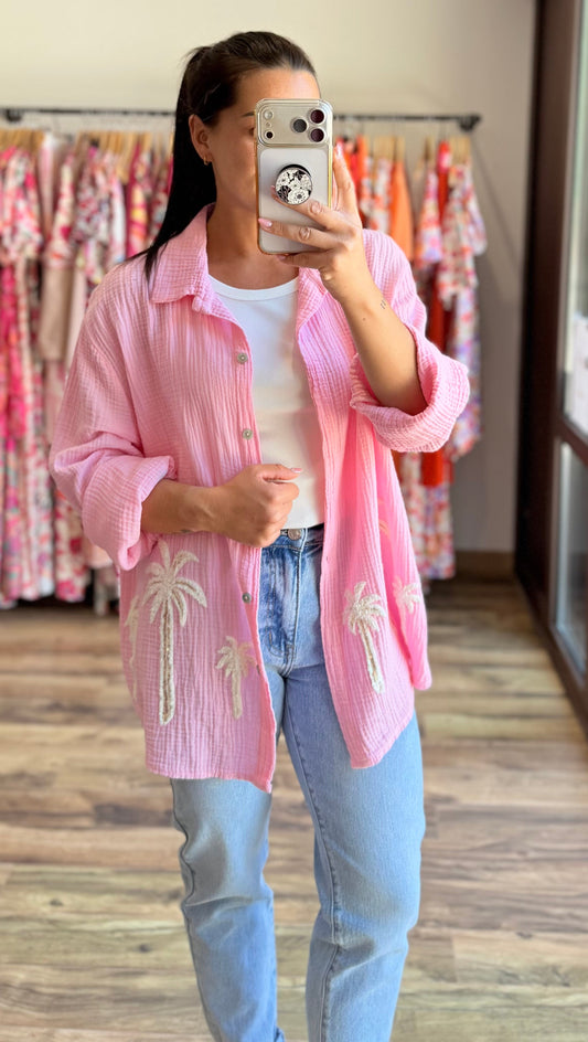 Chemise Palm rose Curvy