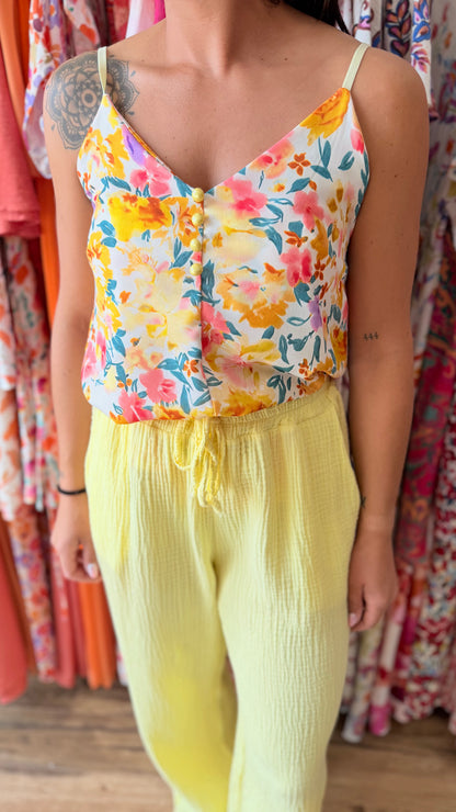 Top Hugo jaune Curvy