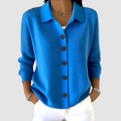 Amélie | Cardigan à Col Boutonné