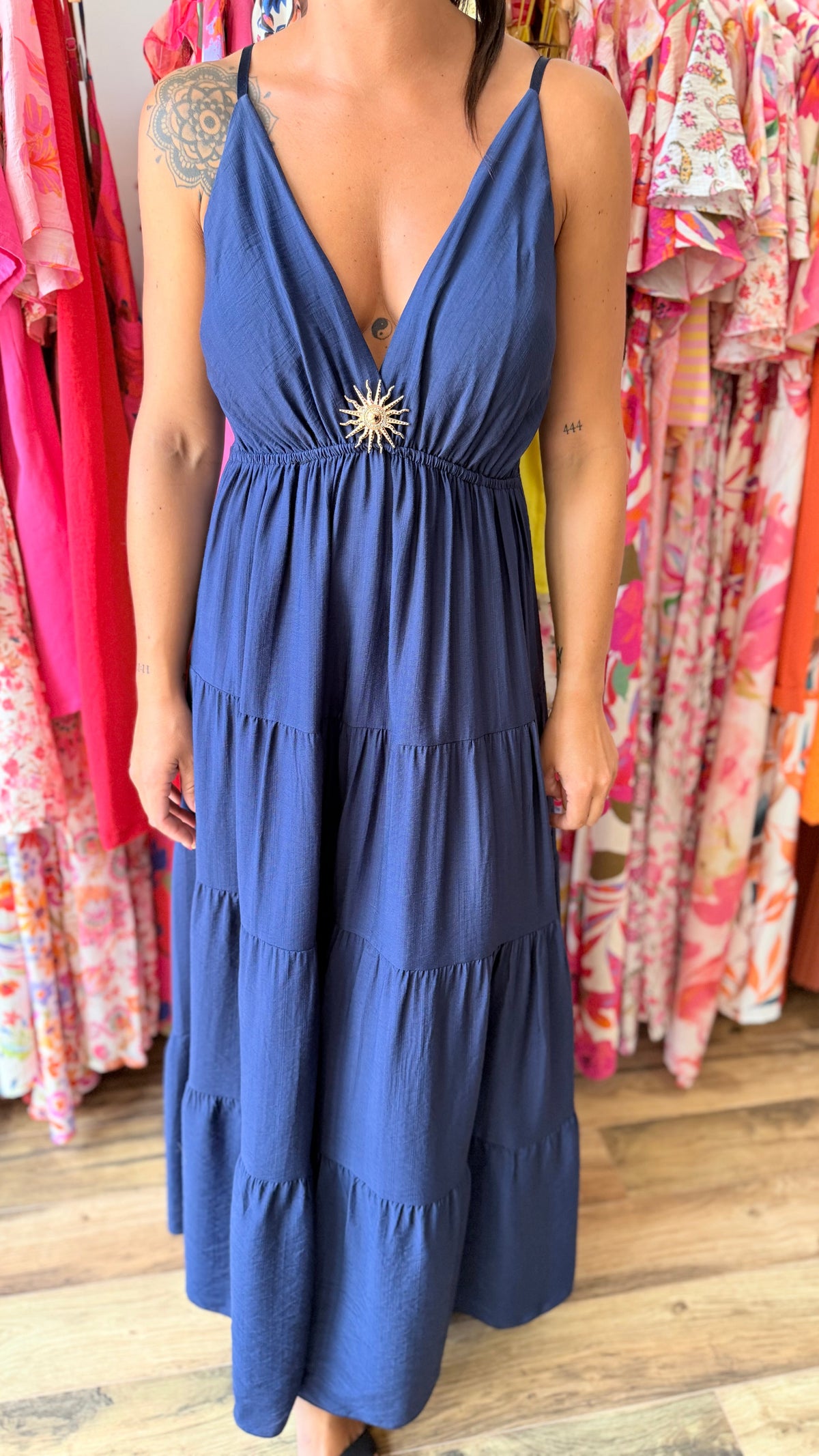 Aroa – Robe long marine