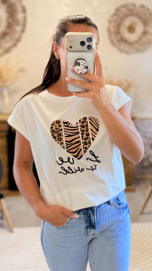 T-shirt Cœur Léo Curvy
