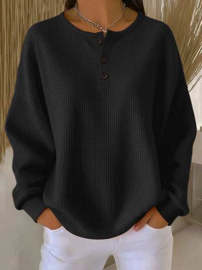 Miranda | Sweat Henley Gaufré