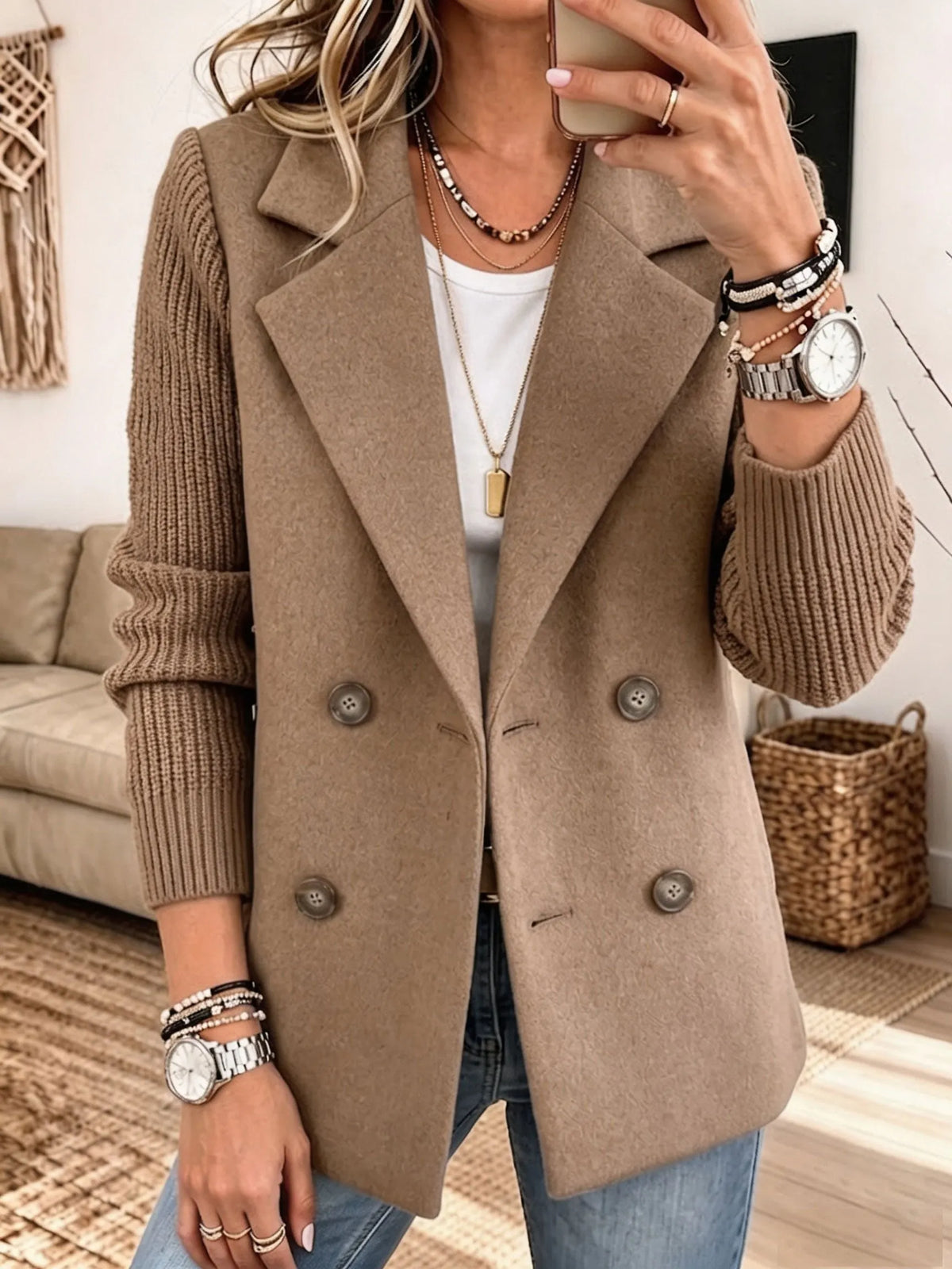 Claire | Blazer Élégant avec Manches en Maille