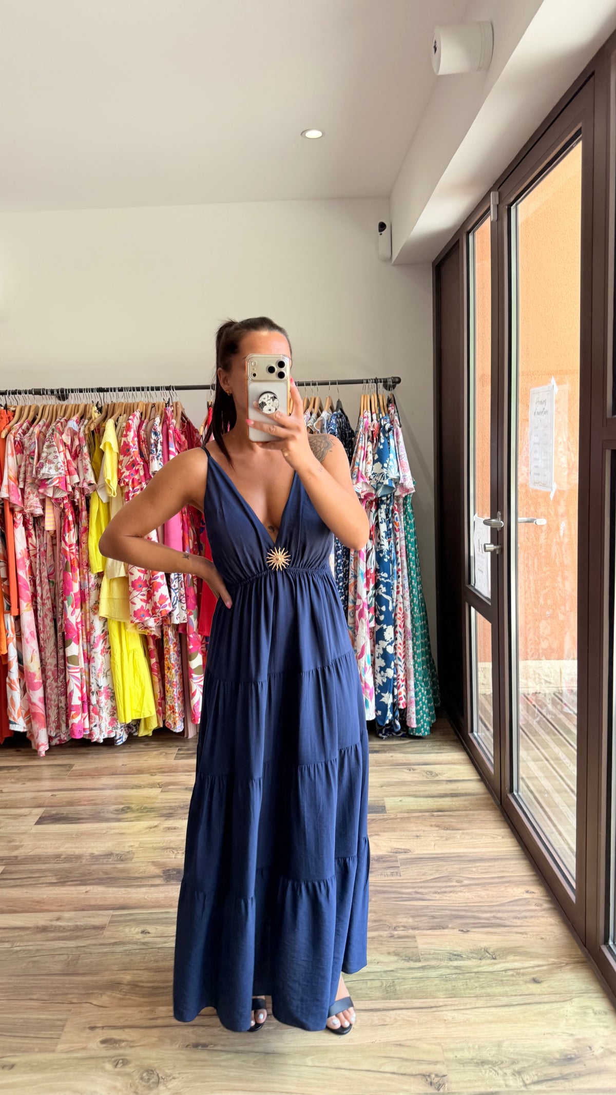 Aroa – Robe long marine