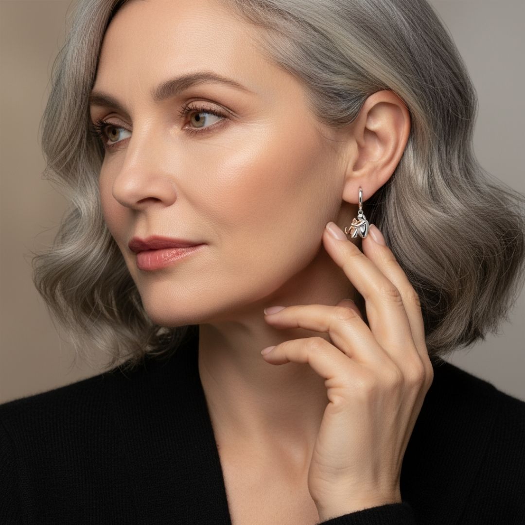 L'Étreinte Éternelle — Boucles d'Oreilles Femme et Chat