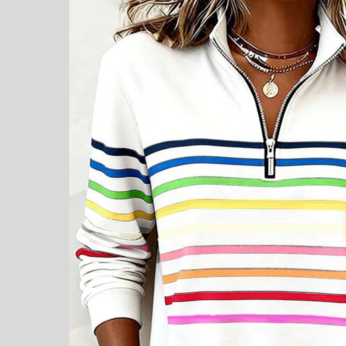 Reinou | Pull Sportif à Col Montant et Demi-Zip