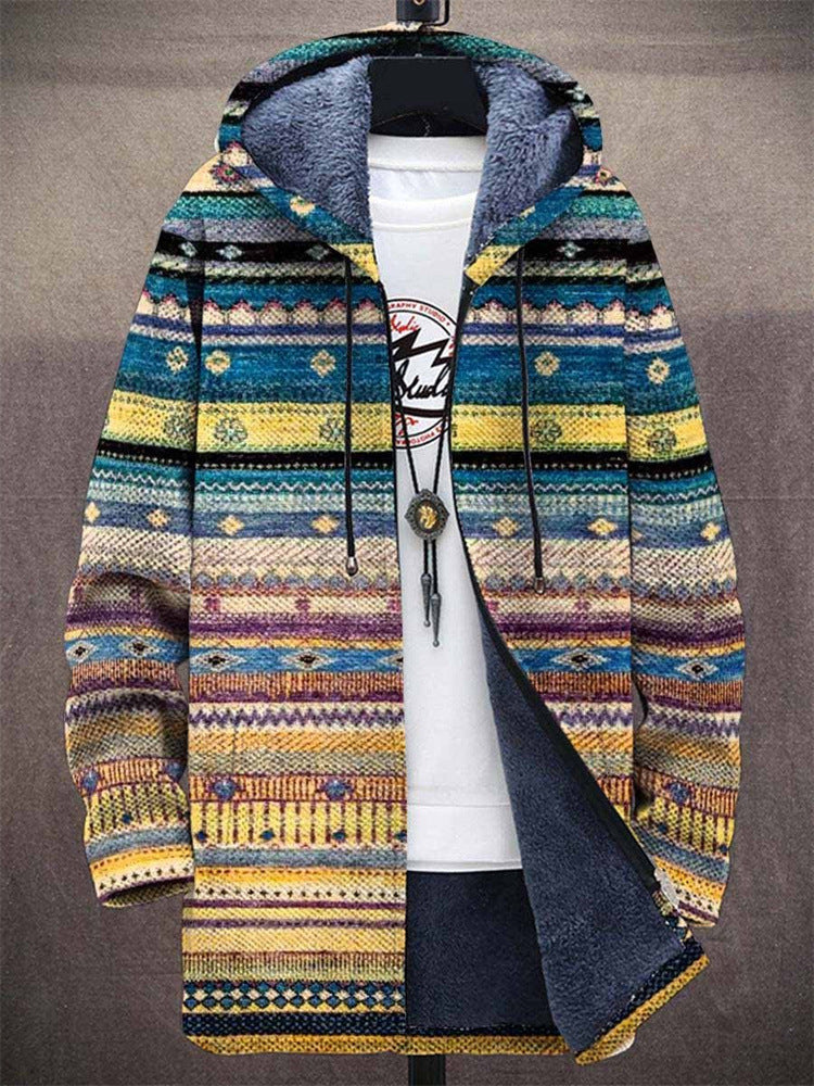 MARIGOLD | Cardigan à capuche au motif artisanal