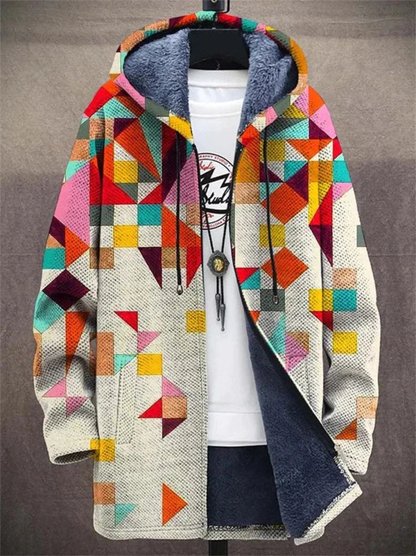 VIVIENNE | Cardigan à capuche au motif artistique