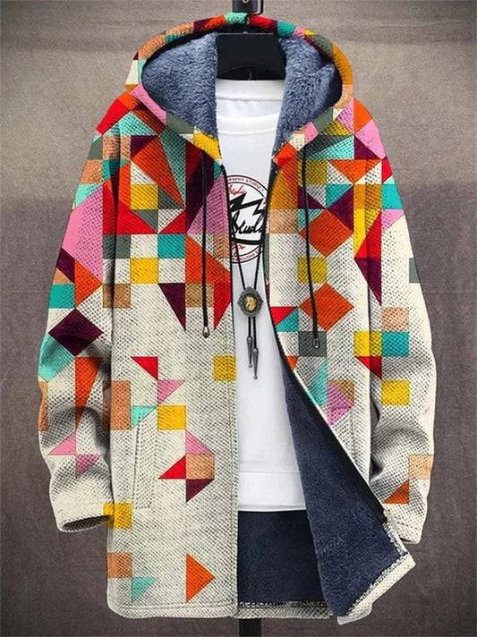VIVIENNE | Cardigan à capuche au motif artistique