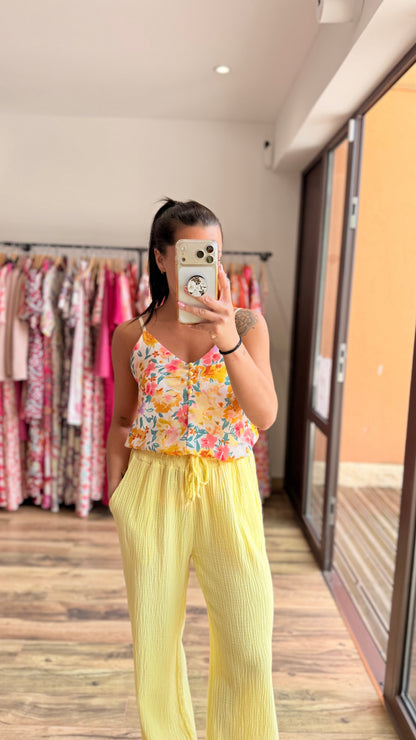 Top Hugo jaune Curvy