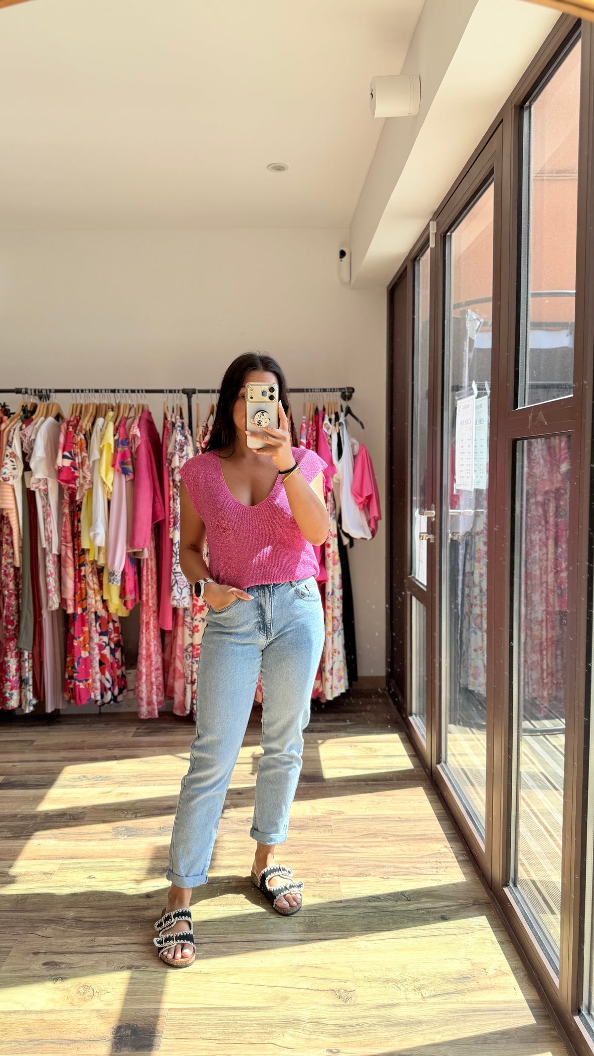 Top Milane fuchsia Curvy