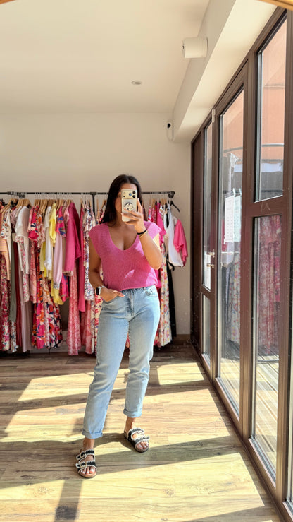 Top Milane fuchsia Curvy