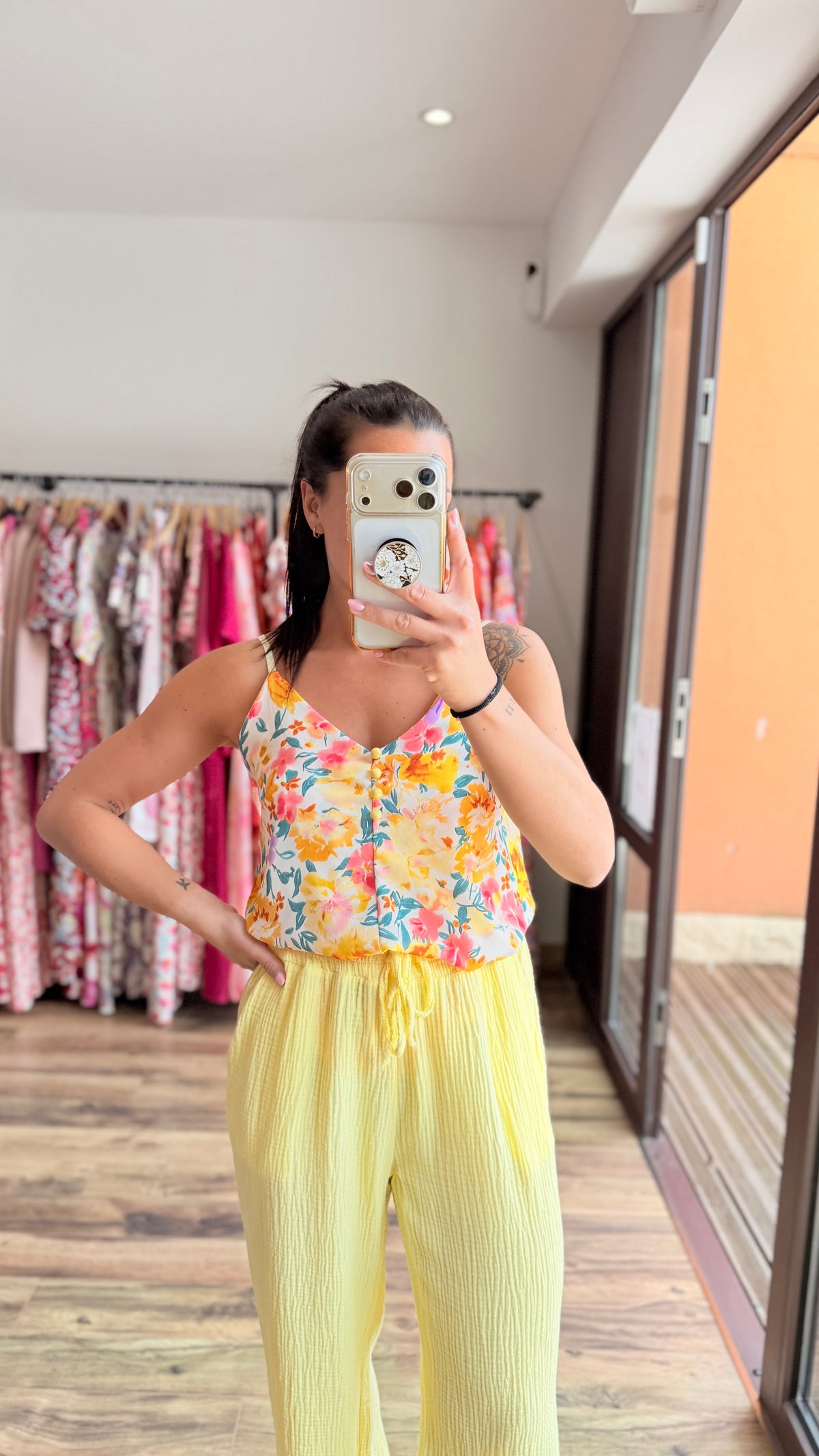 Top Hugo jaune Curvy