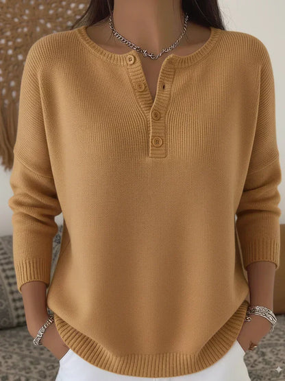 Ernesta | Pull en Maille avec Boutons Henley