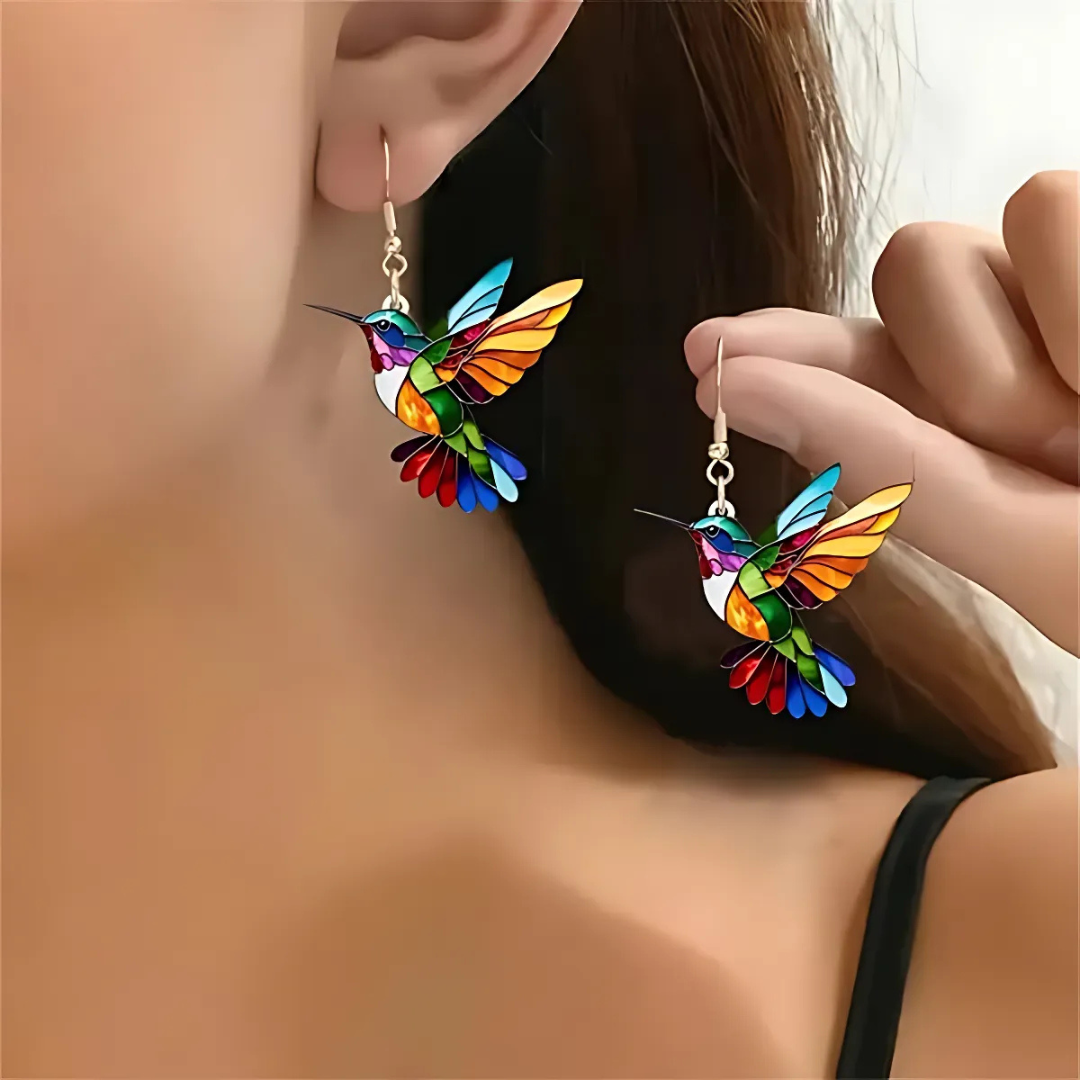 Parure Colibri Élise – Collier et boucles d’oreilles