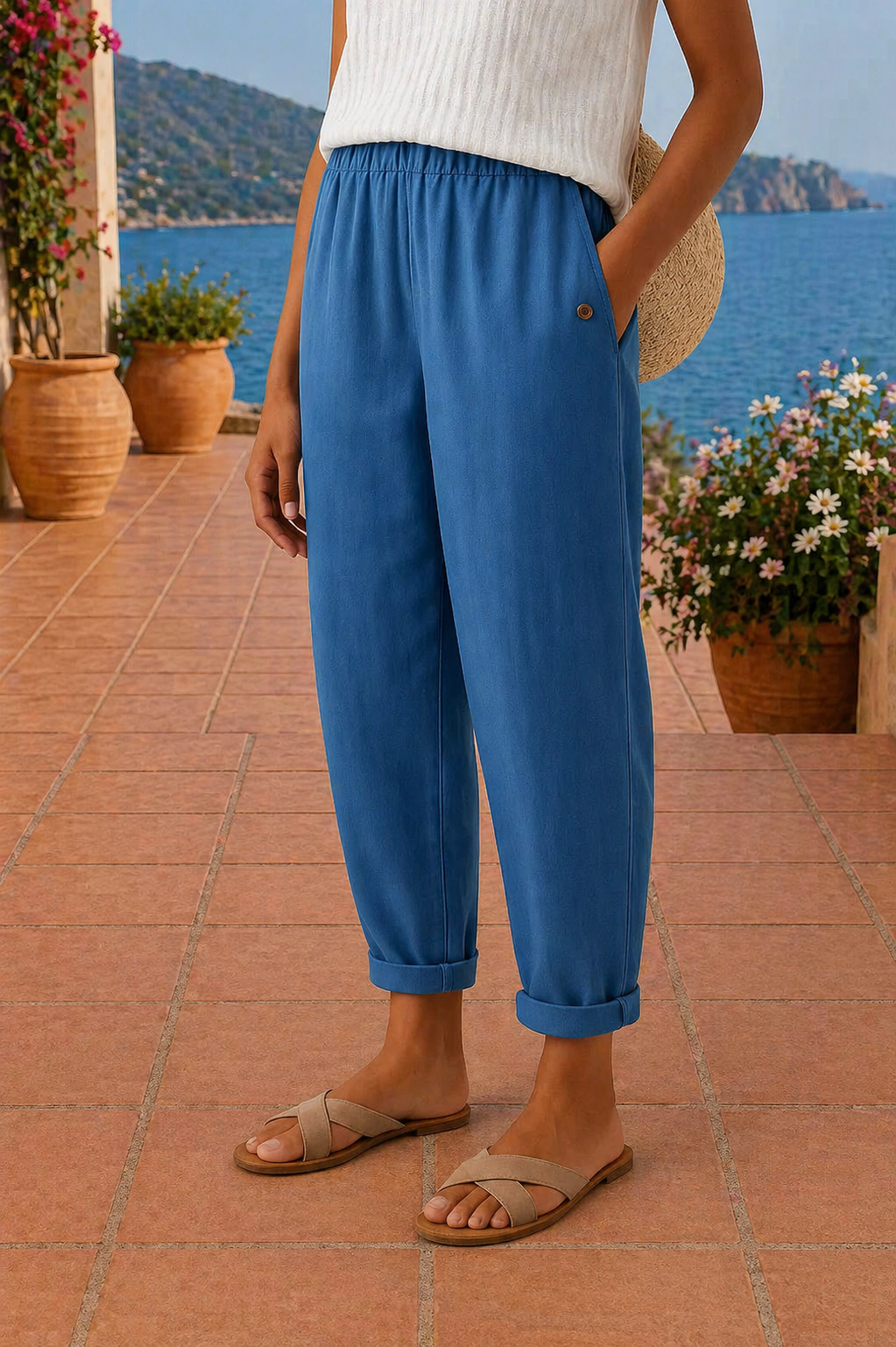 Maja Pantalon en lin Frais
