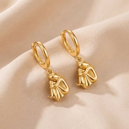 L'Étreinte Éternelle — Boucles d'Oreilles Femme et Chien