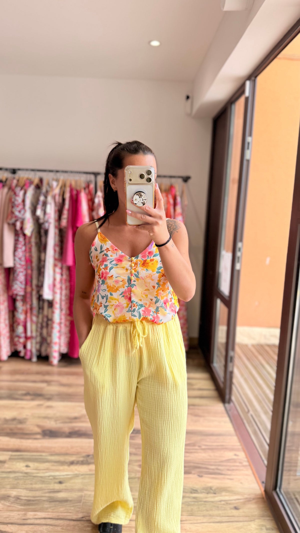 Top Hugo jaune Curvy