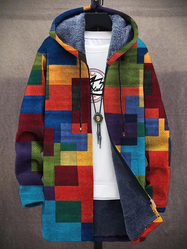 CYNTHIA | Cardigan à capuche au motif artistique