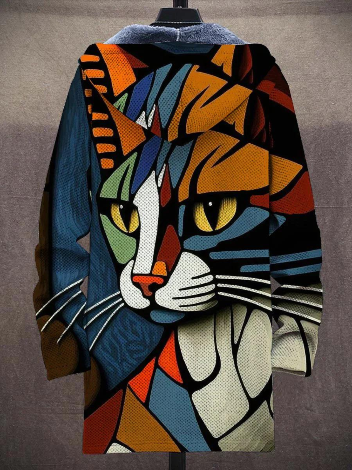 DELIA | Cardigan à capuche au motif artistique