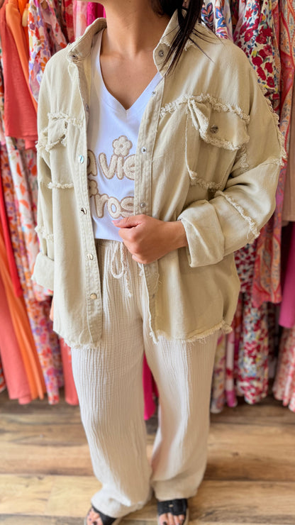 T-shirt la vie en rose beige Curvy