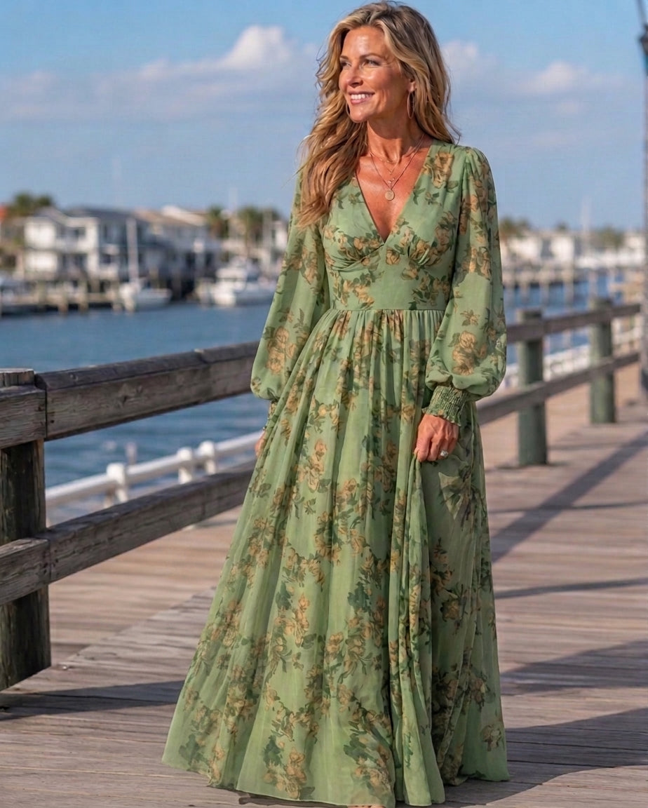 Lillian | Robe Maxi Florale Fluide
