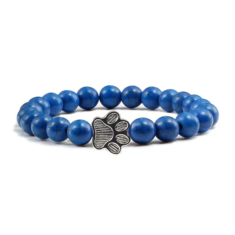 Bracelet patte perlée – Modèle pierre naturelle