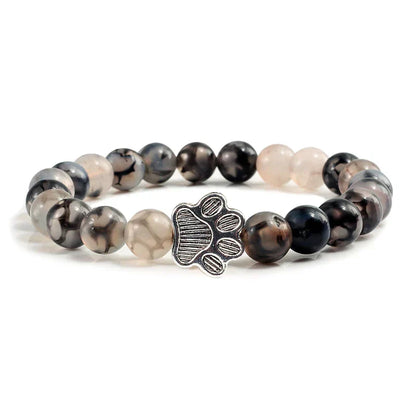 Bracelet patte perlée – Modèle pierre naturelle
